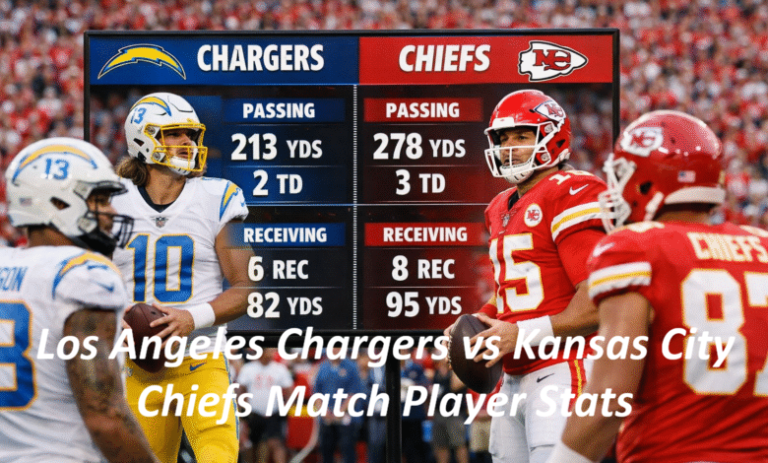 Los Angeles Chargers vs Kansas City Chiefs Match Player Stats
