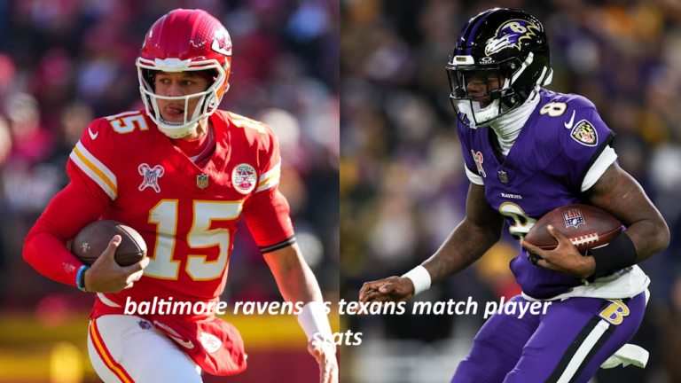 Baltimore Ravens vs Texans Match Player Stats