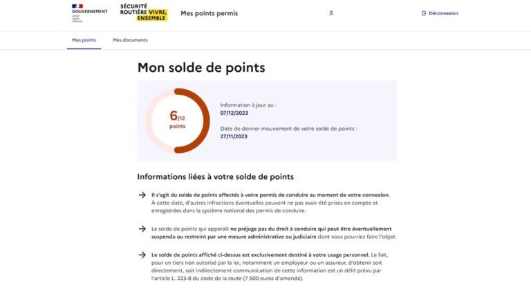 Mes Points Permis De Conduire Gouv Fr
